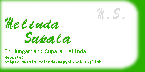 melinda supala business card